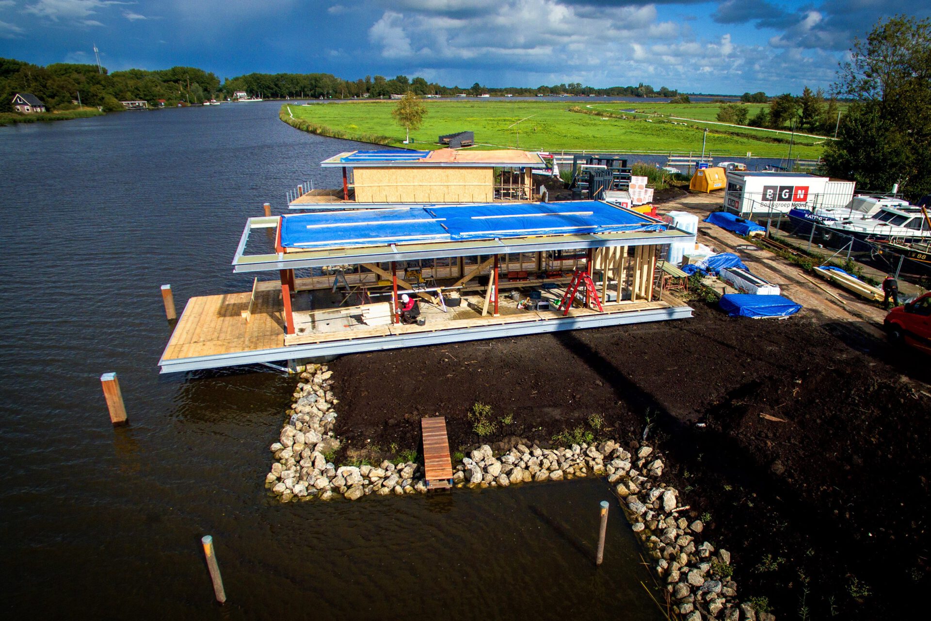 Constructieframes Watervilla's Natural Resort Fryslân de Veenhoop